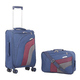 Aerolite 21" Carry On Ultra Lightweight Spinner Suitcase & Flight Bag Under Seat Shoulder Bag Set (Navy)