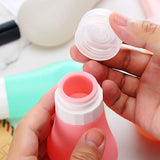 Portable Travel Bottles Set, AMMAX Leak Proof Squeezable Silicon Tubes Travel Size Toiletries Containers, TSA Carry On Approved Refillable Travel Accessories for Shampoo Liquids 4 Pack (3 fl. oz)