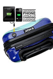 Carry-On Cabin Luggage 55X35X20 Suitcase 20 Inch Approved Lightweight 4 Wheel Hard Case Kids