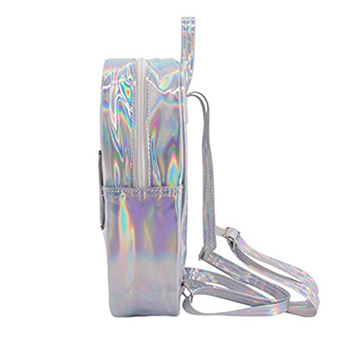 AIBEARTY Alien Holographic Backpack - Pink Triangle Rucksack Casual Day Bag