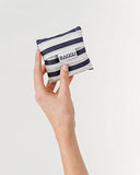 BAGGU Small Reusable Shopping Bag, Ripstop Nylon Grocery Tote or Lunch Bag, Sailor Stripe
