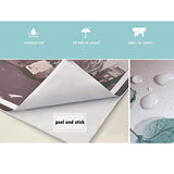 homehot Painting Post Girl in red Dress with Umbrella in The rain Mural 20"x16"