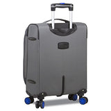 Dejuno Everest 3-Piece Expandable Spinner Combination Lock Luggage Set, Grey