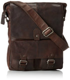 Jack Georges Spikes North South Messenger, Brown, One Size