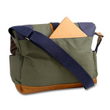 J World New York Sam Canvas Messenger Bag, Khaki, One Size