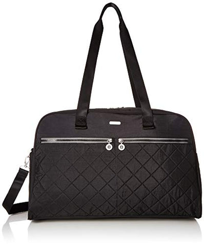 Baggallini Varsity Duffel, Black/Charcoal
