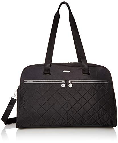 Baggallini Varsity Duffel, Black/Charcoal