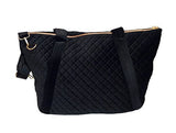 2Pc Set - Adrienne Vittadini Diamond Quilted Velvet Xxl Travel Tote & Duffle