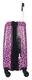 3Pc Luggage Set Hardside Rolling 4Wheel Spinner Carryon Travel Case Poly Pink Cheetah