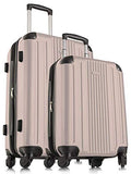 Travelcross Milano Luggage Expandable Lightweight Spinner Set - Champagne, 2 Piece (20''/ 28'')