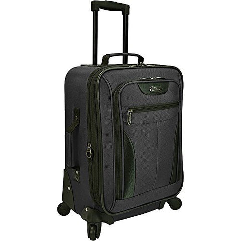 U.S. Traveler Charleville 20" Carry On Expandable Spinner Luggage In Black