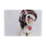 Passport Holder Cute Shih Tzu Travel Genuine Leather Wallet Cover Case for Womens Mens Kids