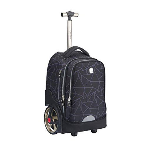 Qcc& Large Storage Multifunction Waterproof Wheeled Rolling Backpack Climbing Stairs Aluminum Alloy