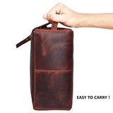 toiletry bag for men - toiletry bag for women leather toiletry bag travel dopp kit Leather dopp men (Brown Crazy Horse)