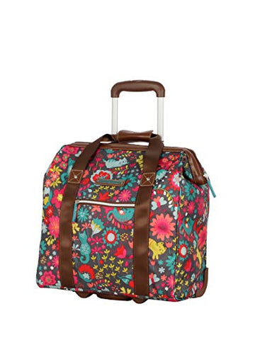 Lily Bloom Design Pattern Carry on Bag Wheeled Cabin Tote (Playful Gray)