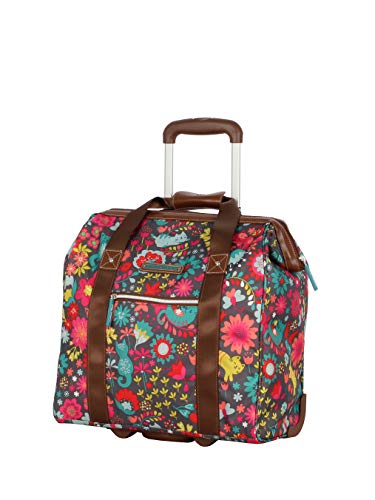 Lily Bloom Design Pattern Carry on Bag Wheeled Cabin Tote (Playful Gray)