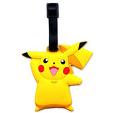 Pokemon Pikachu Designed Pvc Embossed Luggage Id Bag Baggage Name Travel Tag Go (Standard, Pikachu)