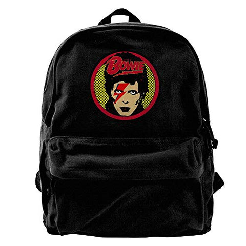 SeanDouglas David Bowie Canvas Backpack Travel Camping Bag
