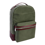 McKlein, N Series, Parker, Nano Tech-Light Nylon with Leather Trim, 15" Nylon Dual Compartment Laptop Backpack, Green (18551)