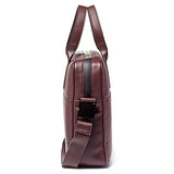 Uri Minkoff Arthur Briefcase, Soft Napa Leather, Aubergine W/ Black Twill Lining