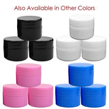 Beauticom 48 Pieces 7G/7ML (0.25oz) PINK Sturdy Thick Double Wall Plastic Container Jar with Foam Lined Lid for Scrubs, Oils, Salves, Creams, Lotions - BPA Free (Quantity: 48 Pieces)