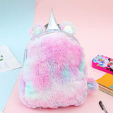 Yorki Girls Plush Unicorn Backpack Fashion,Shool Women Unicorn Bag Travel,Cute Bookbag for Unicorn Party Supplies-Pink