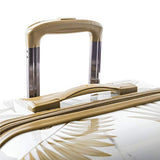 Heys America Oasis Fashion 21" Carry-on Spinner Luggage With TSA Lock (White/Gold)