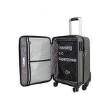 Cloe Carry-On 20 inch Water-Resistant Luggage with 360º-spinner wheels in Olive Green Color