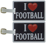 Tag Crazy I Heart Football Two Pack, Black/White/Red, One Size