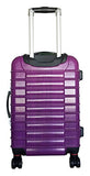 3 Pc Luggage Set Suitcase Hardside Rolling 4 Wheel Spinner Upright Carryon Travel Purple