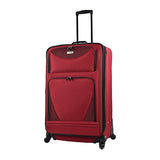 3 Piece Expandable Luggage Set Includes 28" Suitcase, 24" Upright, and 20" Carry-On with Smooth Spinner Wheels and Reinforced Material, Red Color Option