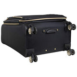 Kenneth Cole Reaction Women's Chelsea Luggage Chevron Softside 8-Wheel Spinner Expandable Suitcase Collection, Black, 24-Inch Checked