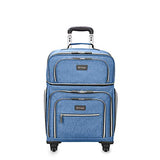 Biaggi Luggage Lift Off Expandable Under-Seater to Carry-on, Denim Blue