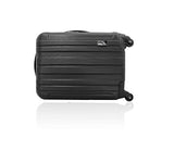 Cabin Max Silver ABS spinner 4 wheel hard case- Carry on 18" flight trolley bag (Black)