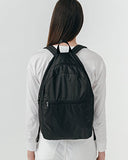 Ripstop Nylon Backpack, Lightweight Packable Backpack Ideal for Travel or the Gym, Black