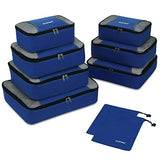Gonex Rip-Stop Nylon Travel Organizers Packing Bags Deep Blue