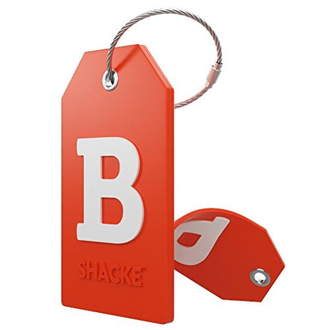 Initial Luggage Tag With Full Privacy Cover And Stainless Steel Loop – (Letter B)