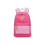 S Kaiko Navy Style Canvas Backpack Casual Daypacks School Backpack For Women And Men Laptop