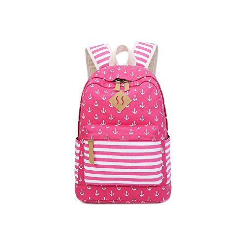 S Kaiko Navy Style Canvas Backpack Casual Daypacks School Backpack For Women And Men Laptop