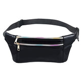 iAbler Holographic Fanny Pack for Women and Men Metallic 80s Shiny Fanny Packs with Adjustable Belt