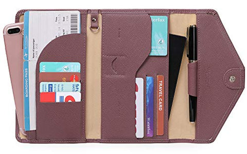 Zoppen Multi-purpose Rfid Blocking Travel Passport Wallet (Ver.4) Tri-fold Document Organizer Holder