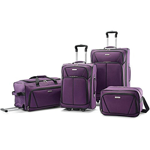 American Tourister 92442-1717 Luggage Set, Purple, 4 Piece