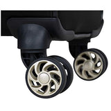 Kenneth Cole Reaction Women's Chelsea Luggage Chevron Softside 8-Wheel Spinner Expandable Suitcase Collection, Black, 24-Inch Checked