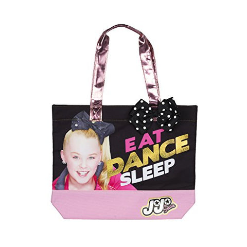 Nickelodeon Jojo Siwa Eat Purse, Dance, Sleep Tote Bag With Polka Dot Bow