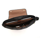 Jill-E Designs Sasha 13" Leather Laptop Bag, Black (419453)