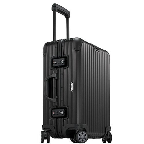 Rimowa Topas Stealth Aluminium Carry on Luggage 21" Inch Multiwheel 32L TSA Lock Spinner Suitcase Matte Black
