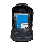 Everest Wheeled Pattern Backpack, Black/White Ikat, One Size