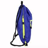 Eastsport Drawstring Sackpack Sling Backpack, Blue/Acid Yellow