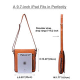 Banuce Small Vintage Full Grains Italian Leather Messenger Bag for Men Women Business Shoulder