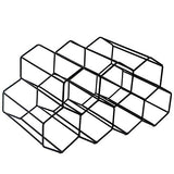 Buruis Metal Wine Rack,Countertop Wine Holder Stand Stack 7 Bottles, Space Saver, Free Standing